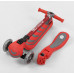 Дитячий самокат Best Scooter Т-06188. Складане алюмінієве кермо, сидіння, 4 PU колеса з підсвічуванням. Червоний