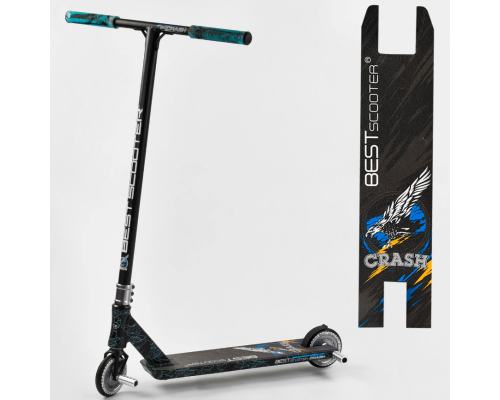 Самокат трюковий - 37890 Best Scooter - "CRASH" HIC-система, ПЕГИ, алюмінієвий диск і дека.