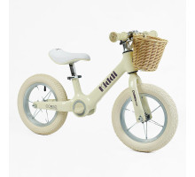 Дитячий велобіг CORSO KIDDI ML-12102. Магнієва рама, надувні колеса 12", підставка для ніг, кошик