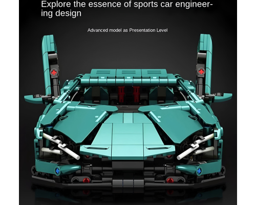 Конструктор для дорослих та дітей, Lamborghini кольору Тіффані на 1285 деталей