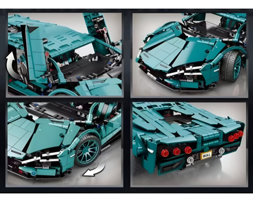 Конструктор для дорослих та дітей, Lamborghini кольору Тіффані на 1285 деталей