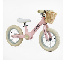 Дитячий велобіг CORSO KIDDI ML-12009. Магнієва рама, надувні колеса 12", підставка для ніг, кошик