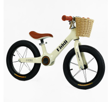 Дитячий велобіг CORSO KIDDI LT-14104. Магнієва рама, надувні колеса 14", підставка для ніг, кошик