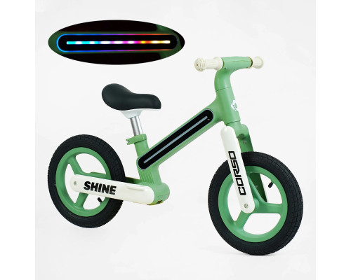 Дитячий велобіг Corso Shine JT-10078. Нейлонова рама зі світлом, нейлонова вилка, надувні колеса 12"