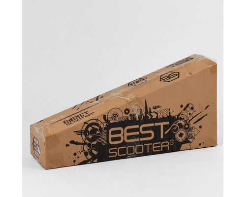 Дитячий самокат Best Scooter A 25780 MAXI. Пластмасовий, 4 PU колеса з підсвічуванням. Чорний