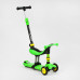 Самокат-велобіг 3в1 BS-30802 Best Scooter. 3 PU колеса з підсвічуванням, сидіння, амортизатори, батьківська ручка