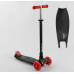 Дитячий самокат Best Scooter A 25772. Пластмасовий, 4 PU колеса з підсвічуванням. Чорний