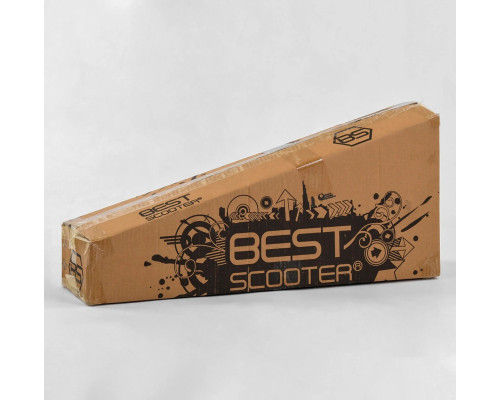 Дитячий самокат Best Scooter A 25772. Пластмасовий, 4 PU колеса з підсвічуванням. Чорний