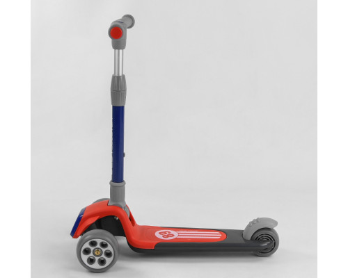 Дитячий самокат Best Scooter RS-9119. Складане алюмінієве кермо, 3 PU колеса з підсвічуванням. Червоний