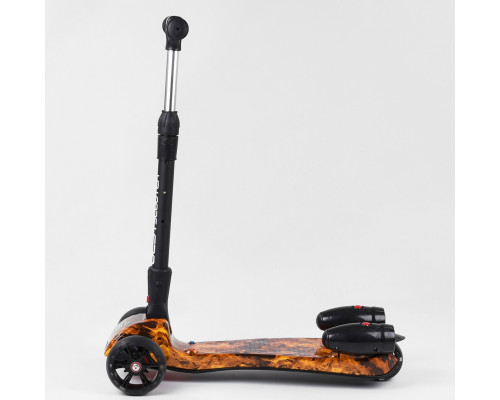 Дитячий самокат Best Scooter MAXI 89341. З парогенератором, музика, дим, світло, складане кермо. Червоний