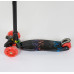 Дитячий самокат Best Scooter A 24659. Пластмасовий, 4 PU колеса з підсвічуванням. Чорний