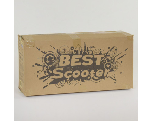 Самокат 5в1 Best Scooter 13400. Абстракція, 3 PU колеса з підсвічуванням. Фіолетовий