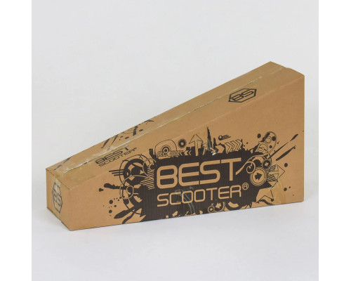 Дитячий самокат Best Scooter A 24662. Пластмасовий, 4 PU колеса з підсвічуванням. Чорний