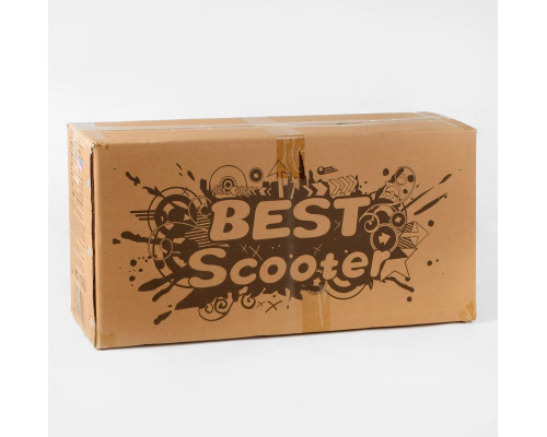 Самокат 5в1 Best Scooter 16102. Абстракція, 3 PU колеса з підсвічуванням. Білий