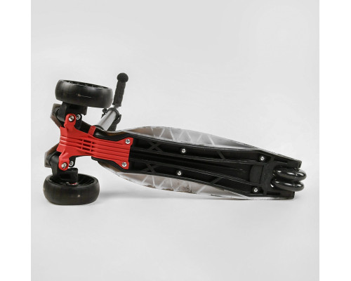 Дитячий самокат Best Scooter MAXI S-12208. Знімне кермо, колеса PU з підсвічуванням. Сірий