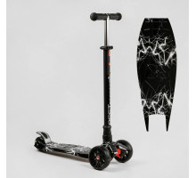 Дитячий самокат Best Scooter MAXI S-10911. Знімне кермо, колеса PU з підсвічуванням. Чорний