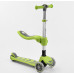 Дитячий самокат Best Scooter Т-07196. Складане алюмінієве кермо, сидіння, 4 PU колеса з підсвічуванням. Зелений