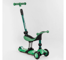 Самокат-велобіг Best Scooter 3в1 BS-78812. 3 PU колеса з підсвічуванням, сидіння, амортизатори, батьківська ручка