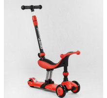 Самокат-велобіг Best Scooter 3в1 BS-71889. 3 PU колеса з підсвічуванням, сидіння, амортизатори, батьківська ручка