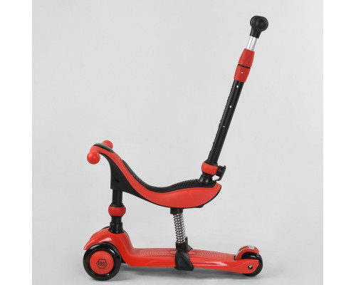Самокат-велобіг Best Scooter 3в1 BS-71889. 3 PU колеса з підсвічуванням, сидіння, амортизатори, батьківська ручка