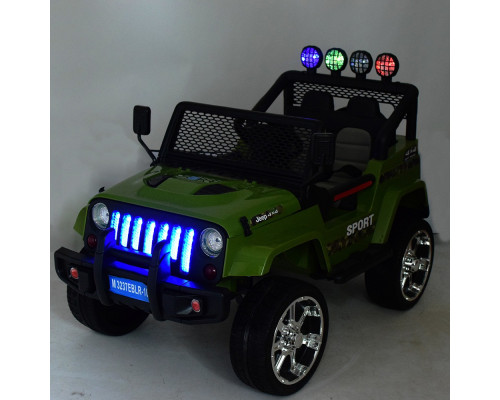 Дитячий електромобіль Джип Bambi Racer M 3237EBLR-10 з пультом управління. Зелений