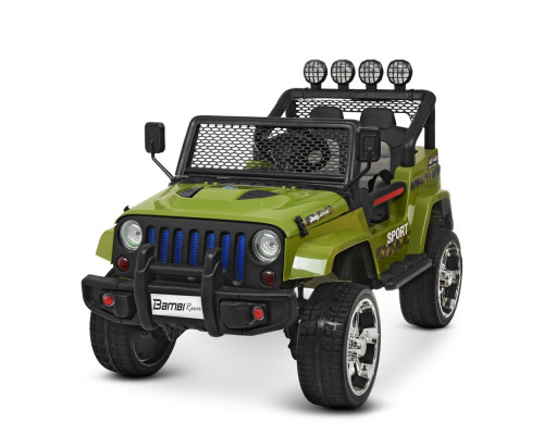 Дитячий електромобіль Джип Bambi Racer M 3237EBLR-10 з пультом управління. Зелений