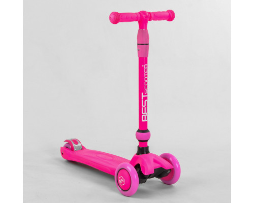 Самокат-велобіг 3в1 Best Scooter BS-23180. 3 PU колеса з підсвічуванням, сидіння, амортизатори, батьківська ручка