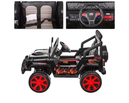 Дитячий електромобіль Джип Bambi Racer M 3237EBLR-2-3 з пультом керування. Чорний