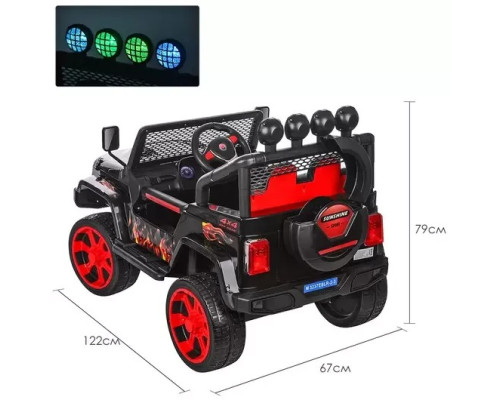 Дитячий електромобіль Джип Bambi Racer M 3237EBLR-2-3 з пультом керування. Чорний