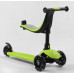 Дитячий самокат Best Scooter PL-315. Сидіння, батьківська ручка, 3 PU колеса з підсвічуванням. Зелений