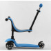 Дитячий самокат Best Scooter PL-422. Сидіння, батьківська ручка, 3 PU колеса з підсвічуванням. Блакитний