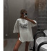 Стильна жіноча футболка з написом. Жіноча футболка кулір Білий