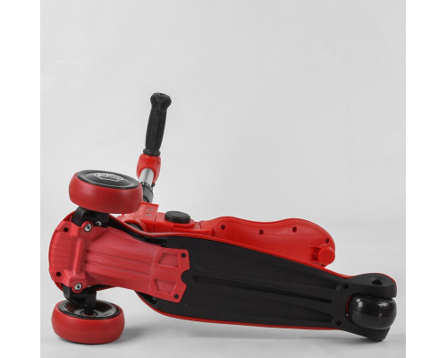 Дитячий самокат Best Scooter ST-18003 MAXI. Складане алюмінієве кермо, 3 PU колеса з підсвічуванням. Червоний