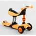 Самокат-велобіг 3в1 Best Scooter BS-50584. 3 PU колеса з підсвічуванням, сидіння, амортизатори, батьківська ручка