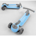Дитячий самокат Best Scooter D-0885. Складане алюмінієве кермо, 3 PU колеса з підсвічуванням. Блакитний