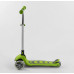 Самокат Best Scooter Y-00436. Складане алюмінієве кермо, 4 PU колеса з підсвічуванням. Салатовий