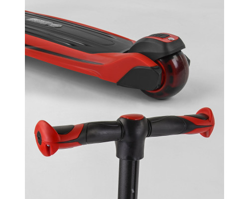 Дитячий самокат Best Scooter JS-10711. З сидінням, алюмінієве кермо, 3 PU колеса з підсвічуванням. Червоний