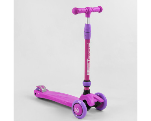 Самокат-велобіг Best Scooter 3в1 BS-26566. 3 PU колеса з підсвічуванням, сидіння, амортизатори, батьківська ручка