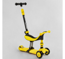 Самокат-велобіг Best Scooter 3в1 BS-38804. 3 PU колеса з підсвічуванням, сидіння, амортизатори, батьківська ручка
