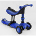 Самокат-велобіг Best Scooter 3в1 BS-27018. 3 PU колеса з підсвічуванням, сидіння, амортизатори, батьківська ручка