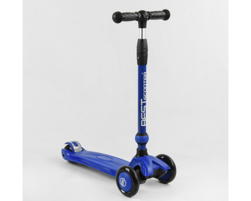 Самокат-велобіг Best Scooter 3в1 BS-27018. 3 PU колеса з підсвічуванням, сидіння, амортизатори, батьківська ручка