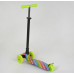 Дитячий самокат Best Scooter A 25601. Пластмасовий, 4 PU колеса з підсвічуванням. Салатовий