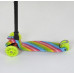 Дитячий самокат Best Scooter A 25601. Пластмасовий, 4 PU колеса з підсвічуванням. Салатовий
