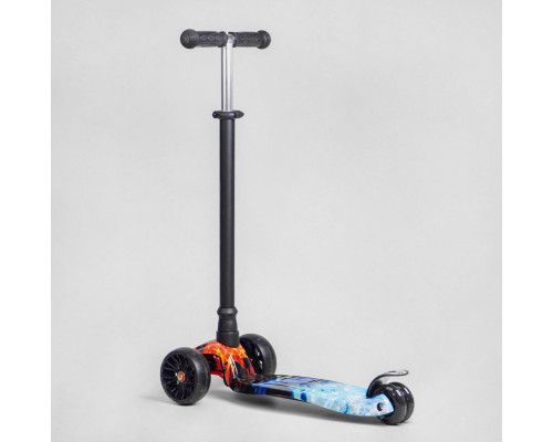 Дитячий самокат Best Scooter MAXI S-10808. Знімне кермо, колеса PU з підсвічуванням. Синій