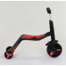 Дитячий самокат 3в1 Best Scooter JT 28288. Самокат-біговець, світло, 8 мелодій, колеса PU. Червоний