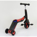 Дитячий самокат 3в1 Best Scooter JT 28288. Самокат-біговець, світло, 8 мелодій, колеса PU. Червоний