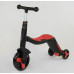 Дитячий самокат 3в1 Best Scooter JT 28288. Самокат-біговець, світло, 8 мелодій, колеса PU. Червоний