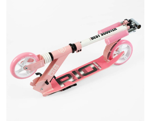 Самокат двоколісний "Best Scooter" R-23617 колеса PU 145мм, передній амортизатор, алюмінієве гальмо
