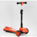 Дитячий самокат Best Scooter LT-12857. Парогенератор, звук машини, світло, музика, 3 PU колеса. Помаранчевий