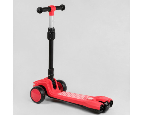 Дитячий самокат Best Scooter LT-11746. Парогенератор, звук машини, світло, музика, 3 PU колеса. Рожевий
